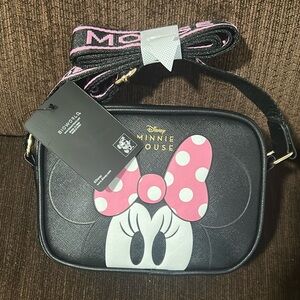 Disney BioWorld Minnie Mouse Appliqué Crossbody Bag